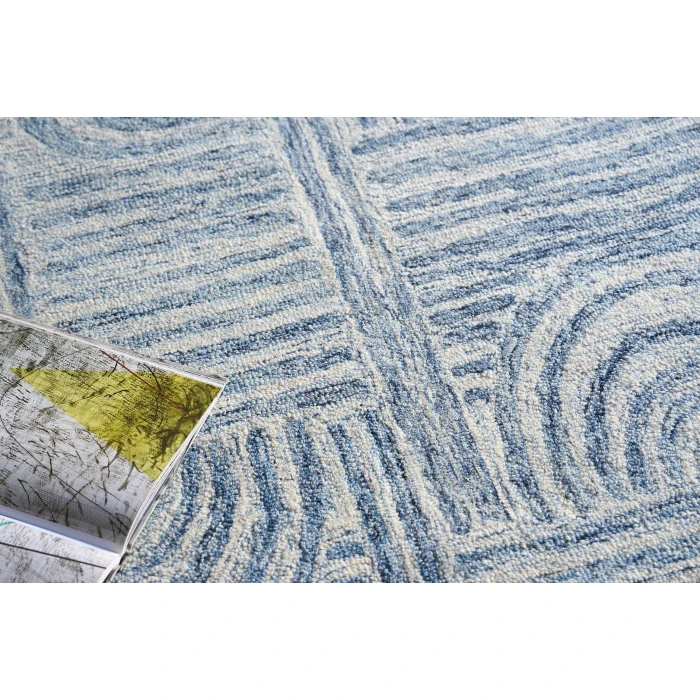 Exquisite Rugs Juno Blue/Ivory 67751X16 1ft.X1ft.6in. Rect. Rug
