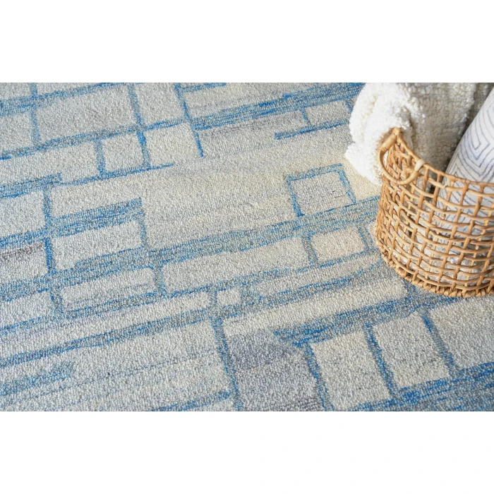 Exquisite Rugs Naturals Blue/Ivory 67801X16 1ft.X1ft.6in. Rect. Rug