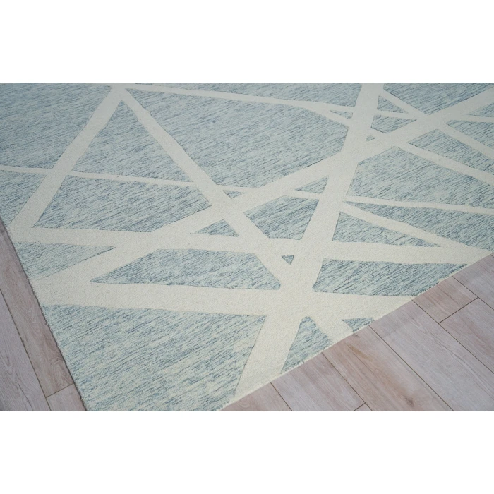 Exquisite Rugs Miami Silver/Ivory 67916X9 6ft.X9ft. Rect. Rug