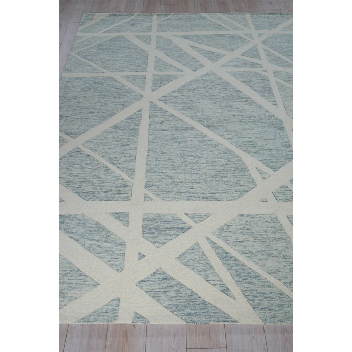 Exquisite Rugs Miami Silver/Ivory 67916X9 6ft.X9ft. Rect. Rug