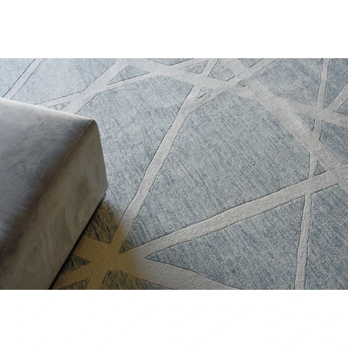 Exquisite Rugs Miami Silver/Ivory 67916X9 6ft.X9ft. Rect. Rug