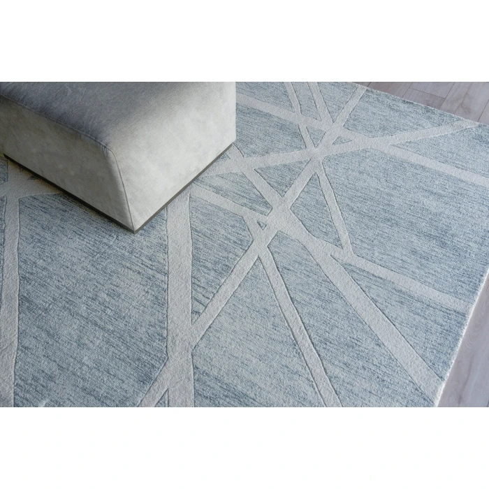 Exquisite Rugs Miami Silver/Ivory 67916X9 6ft.X9ft. Rect. Rug