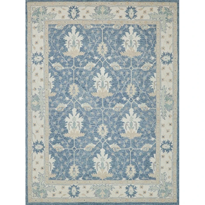 Exquisite Rugs Claremont Oushak Blue/Ivory 67939X12 9ft.X12ft. Rect. Rug