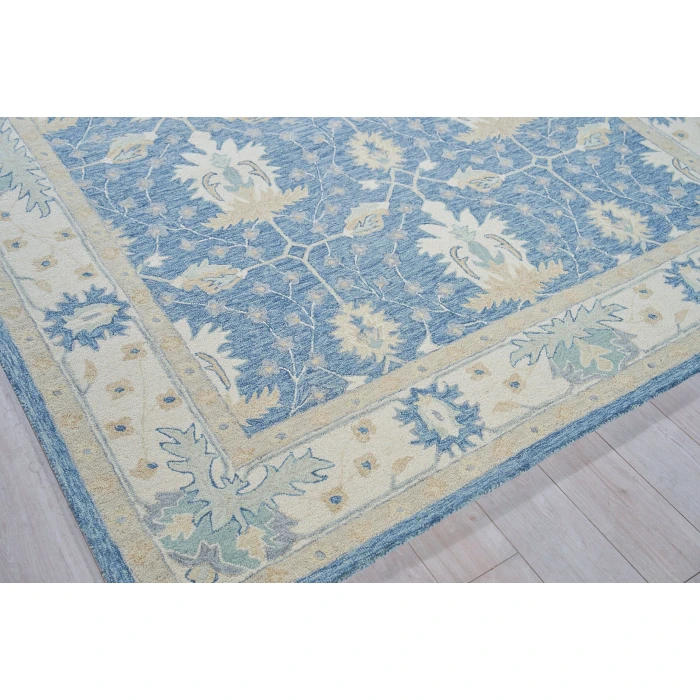Exquisite Rugs Claremont Oushak Blue/Ivory 67939X12 9ft.X12ft. Rect. Rug