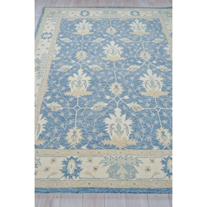Exquisite Rugs Claremont Oushak Blue/Ivory 67939X12 9ft.X12ft. Rect. Rug