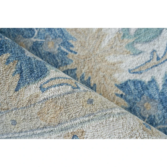 Exquisite Rugs Claremont Oushak Blue/Ivory 67939X12 9ft.X12ft. Rect. Rug