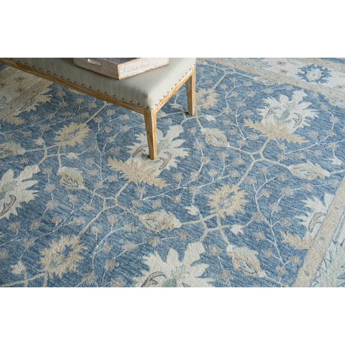 Exquisite Rugs Claremont Oushak Blue/Ivory 67939X12 9ft.X12ft. Rect. Rug