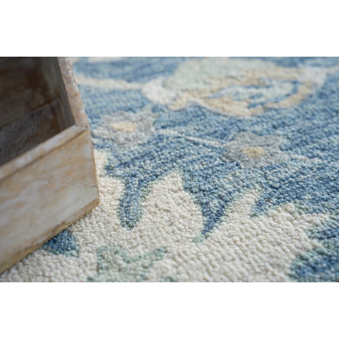 Exquisite Rugs Claremont Oushak Blue/Ivory 67939X12 9ft.X12ft. Rect. Rug