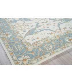 Exquisite Rugs Claremont Oushak Ivory/Light Blue 67949X12 9ft.X12ft. Rect. Rug