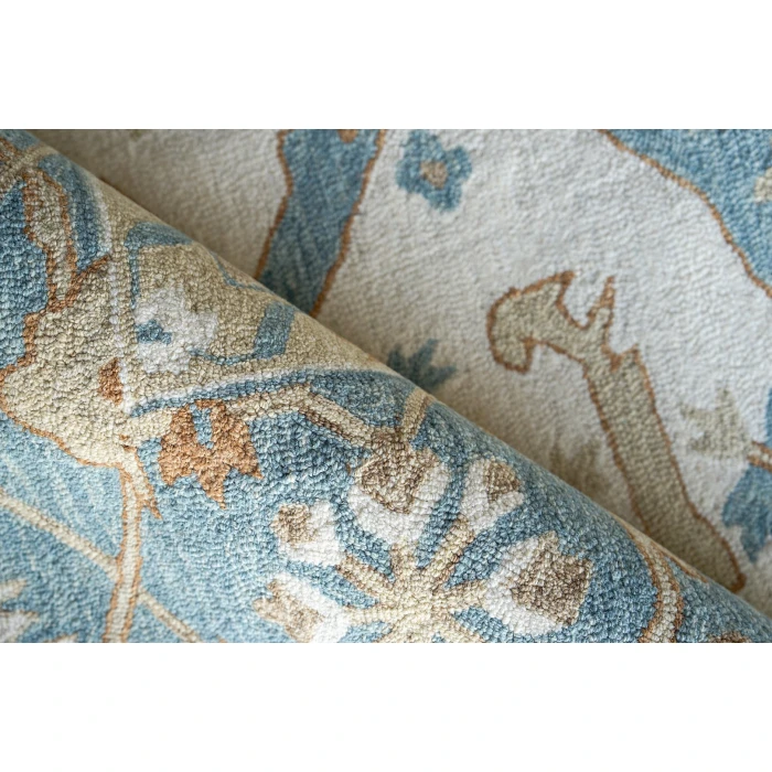 Exquisite Rugs Claremont Oushak Ivory/Light Blue 67949X12 9ft.X12ft. Rect. Rug