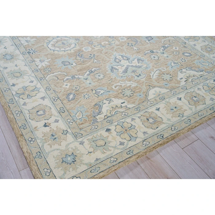 Exquisite Rugs Claremont Oushak Light Brown/Ivory 67959X12 9ft.X12ft. Rect. Rug
