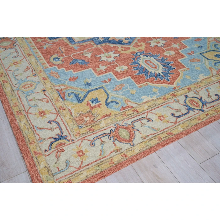 Exquisite Rugs Richmond Serapi Beige/Red 67961X16 1ft.X1ft.6in. Rect. Rug