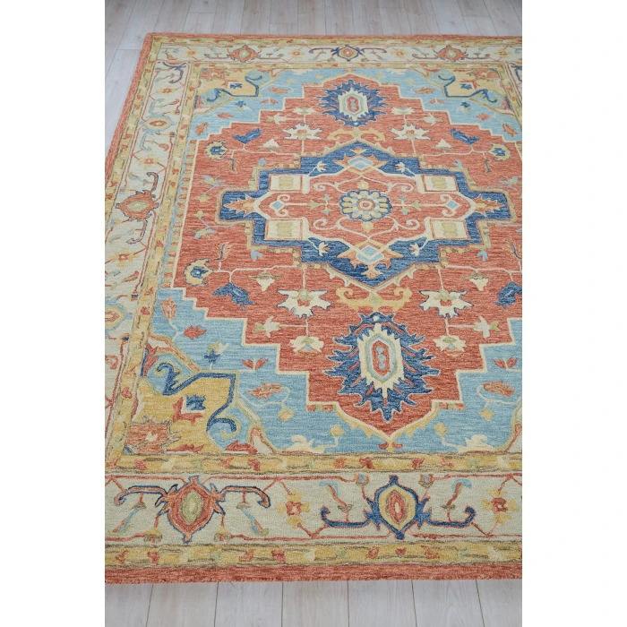 Exquisite Rugs Richmond Serapi Beige/Red 67961X16 1ft.X1ft.6in. Rect. Rug