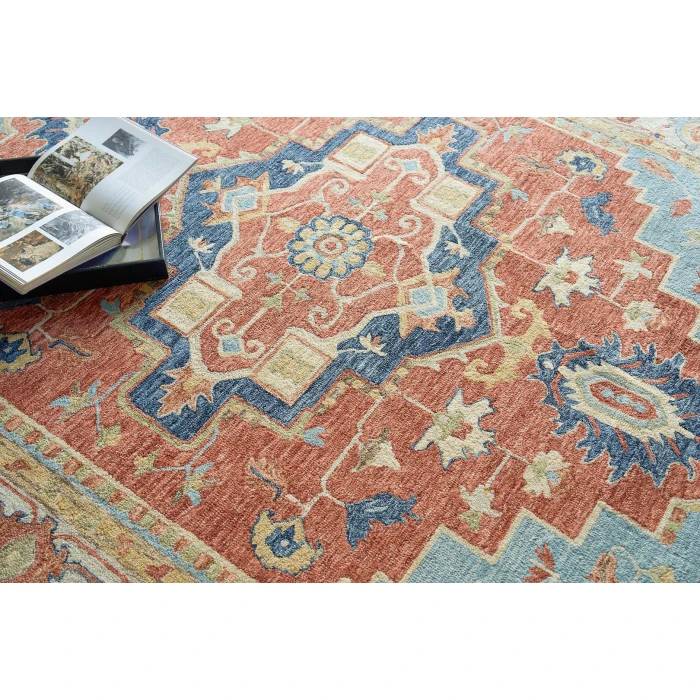 Exquisite Rugs Richmond Serapi Beige/Red 67961X16 1ft.X1ft.6in. Rect. Rug