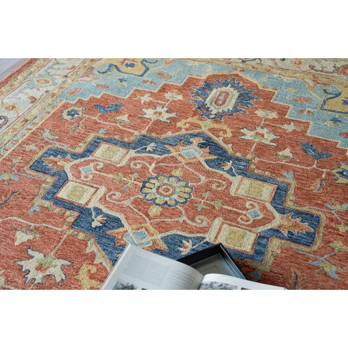 Exquisite Rugs Richmond Serapi Beige/Red 67961X16 1ft.X1ft.6in. Rect. Rug