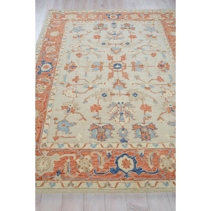 Exquisite Rugs Richmond Serapi Beige/Rust 67981X16 1ft.X1ft.6in. Rect. Rug