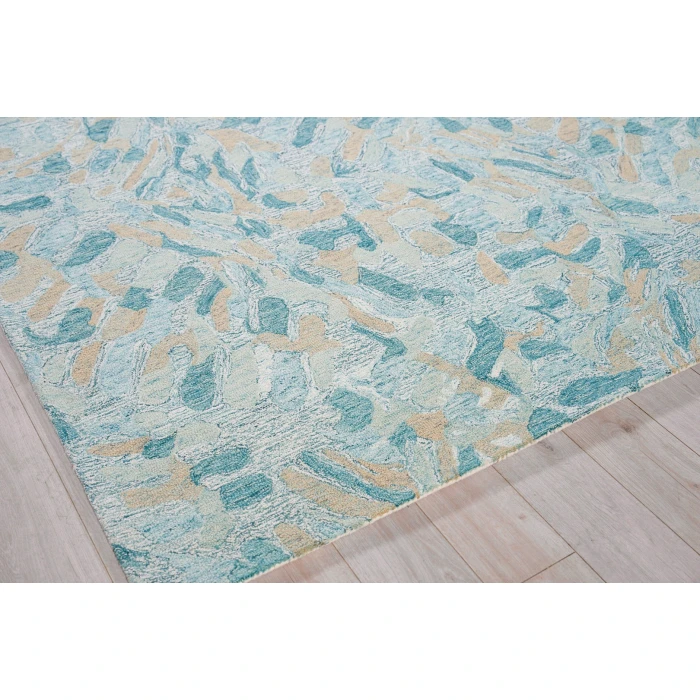 Exquisite Rugs Botanica Turquoise/Ivory/Multi 680914X18 14ft.X18ft. Rect. Rug