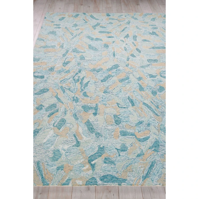 Exquisite Rugs Botanica Turquoise/Ivory/Multi 680914X18 14ft.X18ft. Rect. Rug