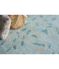 Exquisite Rugs Botanica Turquoise/Ivory/Multi 680914X18 14ft.X18ft. Rect. Rug