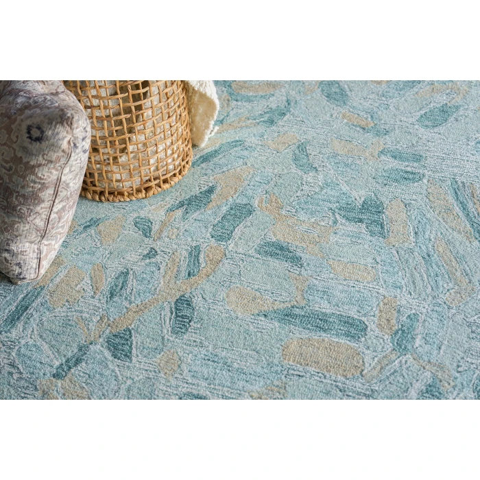Exquisite Rugs Botanica Turquoise/Ivory/Multi 680914X18 14ft.X18ft. Rect. Rug
