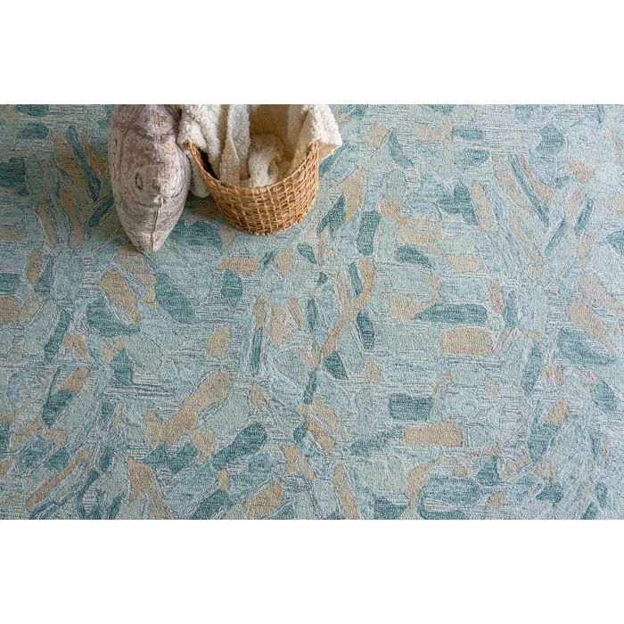 Exquisite Rugs Botanica Turquoise/Ivory/Multi 680914X18 14ft.X18ft. Rect. Rug