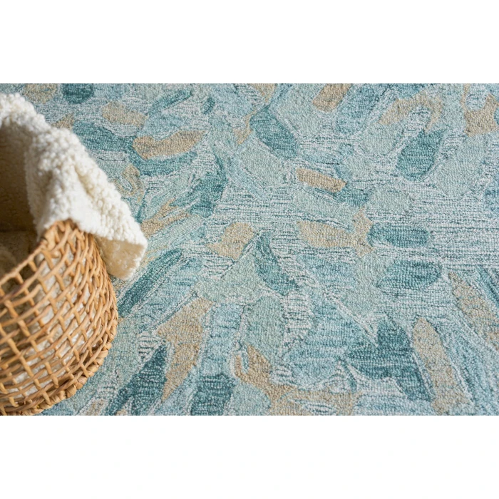 Exquisite Rugs Botanica Turquoise/Ivory/Multi 680914X18 14ft.X18ft. Rect. Rug