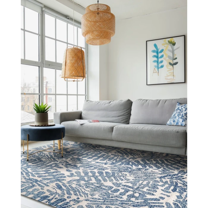 Exquisite Rugs Botanica Blue/Ivory 681310X14 10ft.X14ft. Rect. Rug