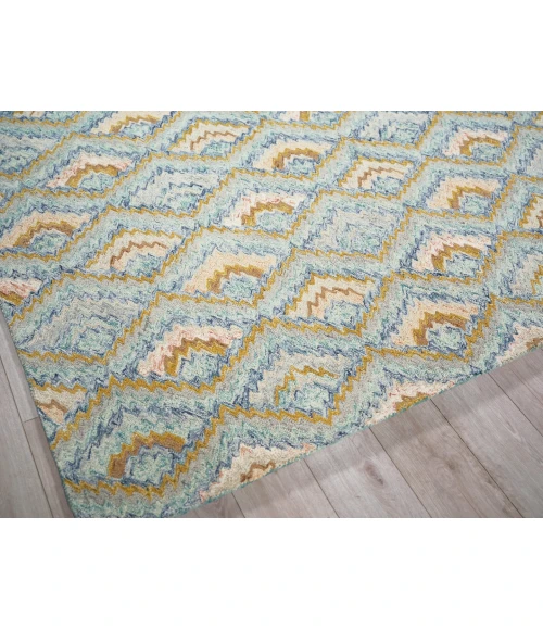 Exquisite Rugs Bargello Light Blue/Multi 681414X18 14ft.X18ft. Rect. Rug