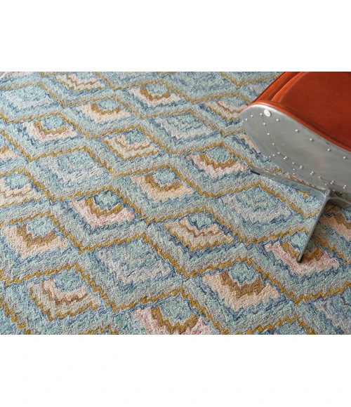 Exquisite Rugs Bargello Light Blue/Multi 681414X18 14ft.X18ft. Rect. Rug
