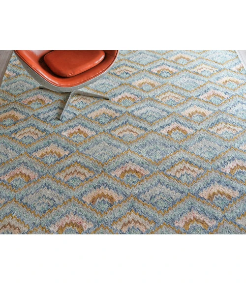 Exquisite Rugs Bargello Light Blue/Multi 681414X18 14ft.X18ft. Rect. Rug