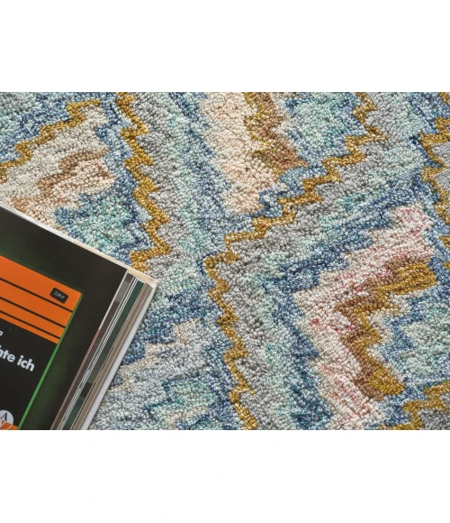 Exquisite Rugs Bargello Light Blue/Multi 681414X18 14ft.X18ft. Rect. Rug