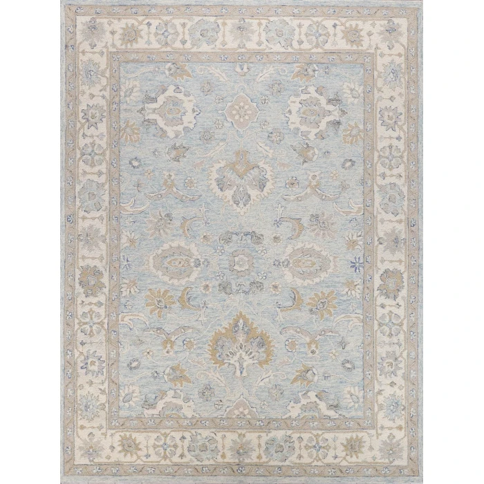 Exquisite Rugs Marietta Oushak Light Blue/Ivory 682312X15 12ft.X15ft. Rect. Rug
