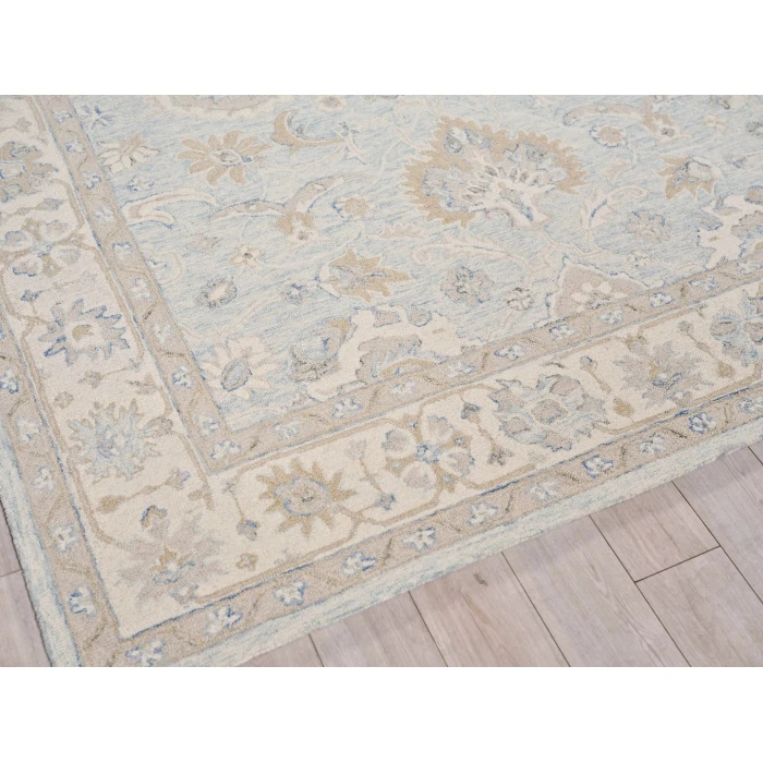 Exquisite Rugs Marietta Oushak Light Blue/Ivory 682312X15 12ft.X15ft. Rect. Rug