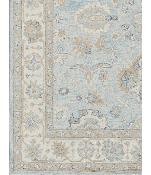 Exquisite Rugs Marietta Oushak Light Blue/Ivory 682314X18 14ft.X18ft. Rect. Rug