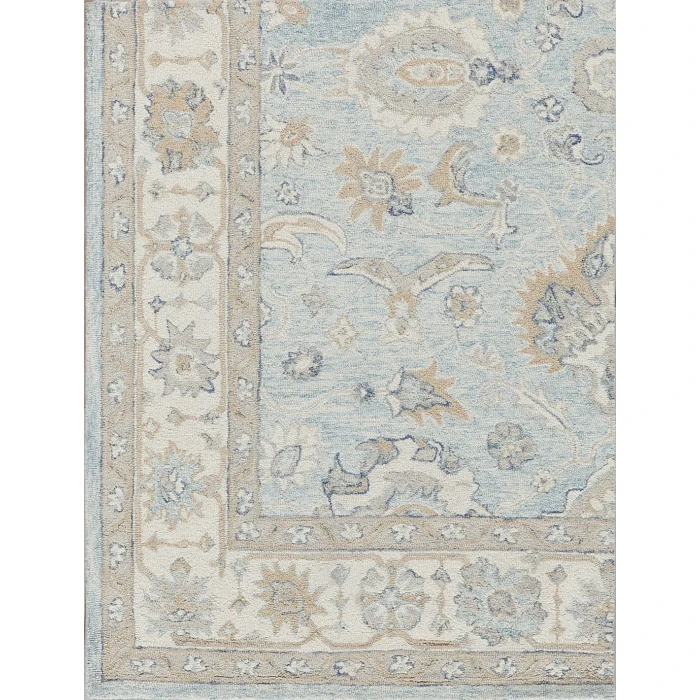 Exquisite Rugs Marietta Oushak Light Blue/Ivory 682312X15 12ft.X15ft. Rect. Rug