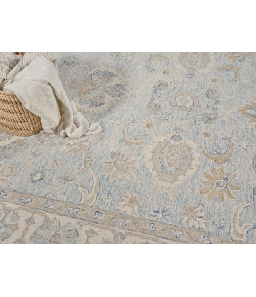 Exquisite Rugs Marietta Oushak Light Blue/Ivory 682314X18 14ft.X18ft. Rect. Rug