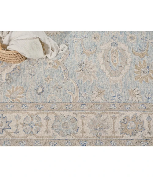 Exquisite Rugs Marietta Oushak Light Blue/Ivory 682314X18 14ft.X18ft. Rect. Rug