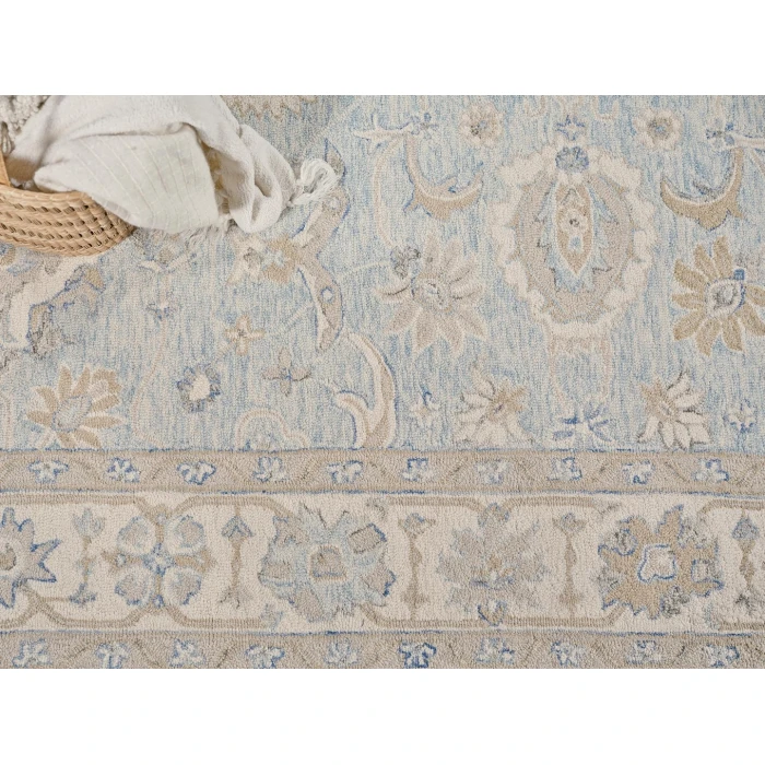 Exquisite Rugs Marietta Oushak Light Blue/Ivory 682312X15 12ft.X15ft. Rect. Rug