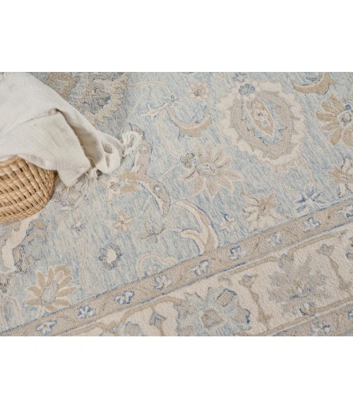 Exquisite Rugs Marietta Oushak Light Blue/Ivory 682314X18 14ft.X18ft. Rect. Rug