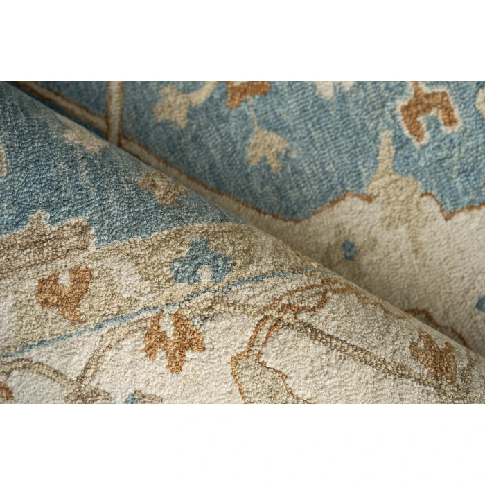 Exquisite Rugs Claremont Oushak Ivory/Light Blue 68319X12 9ft.X12ft. Rect. Rug