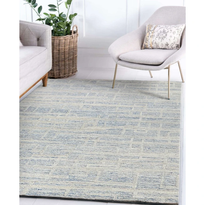 Exquisite Rugs Park City Blue/Ivory 68381X16 1ft.X1ft.6in. Rect. Rug