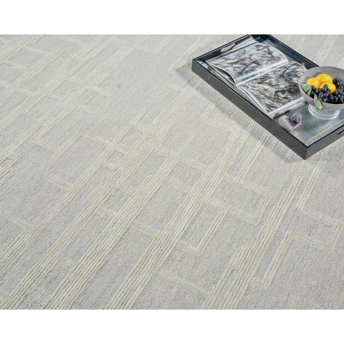 Exquisite Rugs Park City Silver/Ivory 68421X16 1ft.X1ft.6in. Rect. Rug
