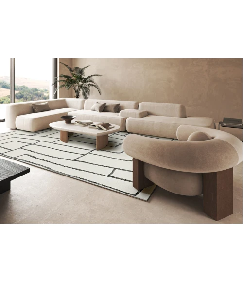 Exquisite Rugs Tangiers Ivory/Black 684312X15 12ft.X15ft. Rect. Rug