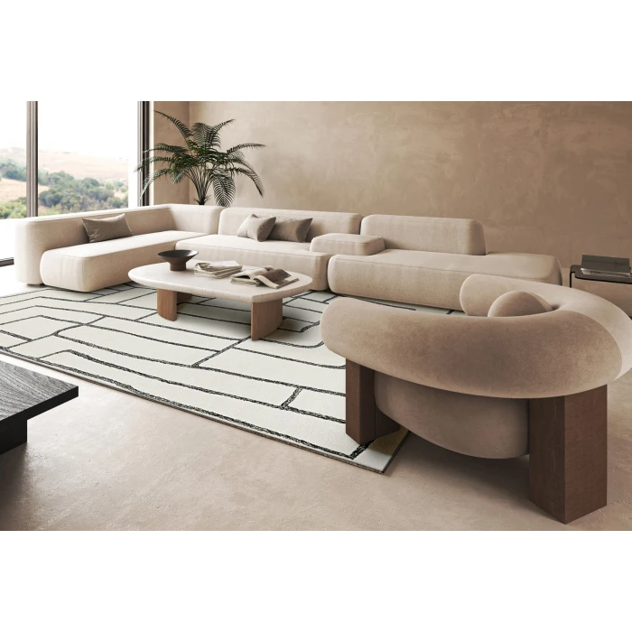 Exquisite Rugs Tangiers Ivory/Black 684312X15 12ft.X15ft. Rect. Rug