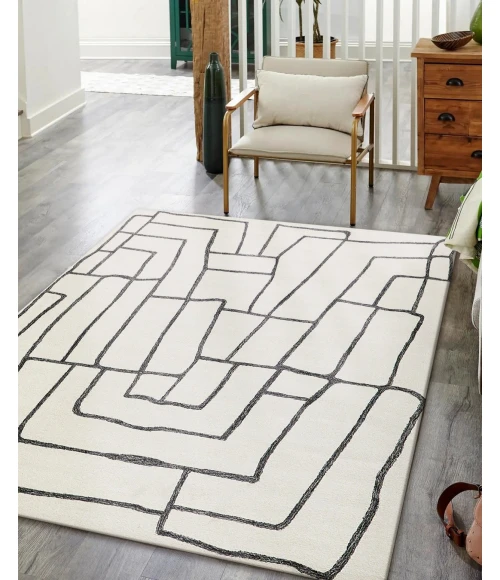 Exquisite Rugs Tangiers Ivory/Black 684312X15 12ft.X15ft. Rect. Rug