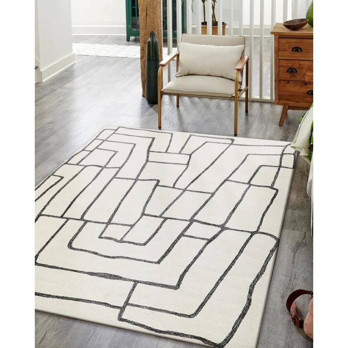 Exquisite Rugs Tangiers Ivory/Black 684312X15 12ft.X15ft. Rect. Rug