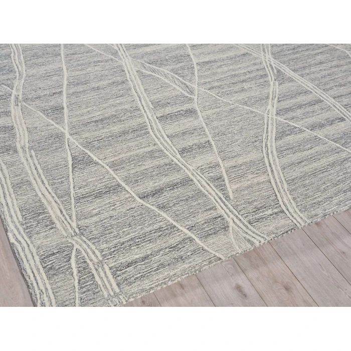 Exquisite Rugs Tangiers Gray/Ivory 68636X9 6ft.X9ft. Rect. Rug