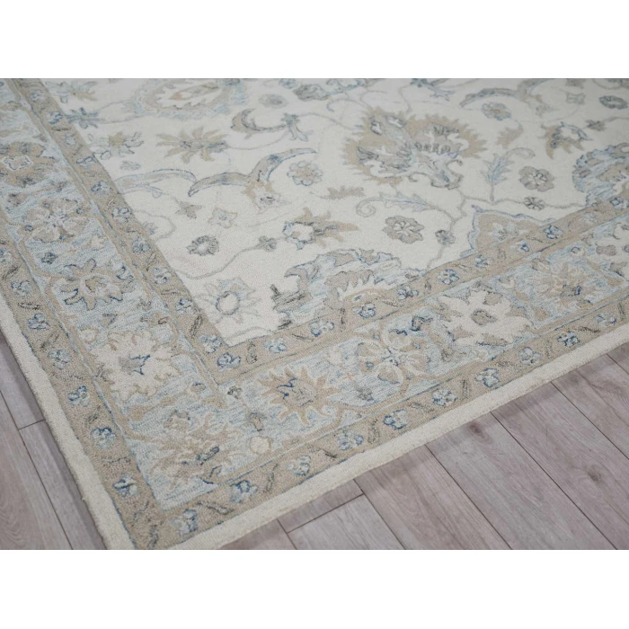 Exquisite Rugs Marietta Oushak Ivory/Light Blue 687810X14 10ft.X14ft. Rect. Rug
