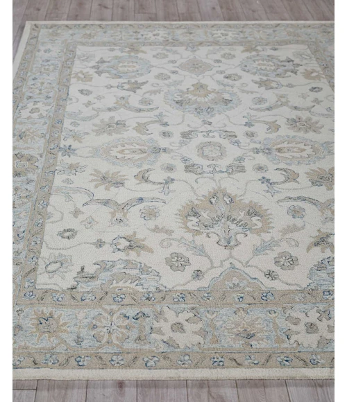 Exquisite Rugs Marietta Oushak Ivory/Light Blue 68789X12 9ft.X12ft. Rect. Rug