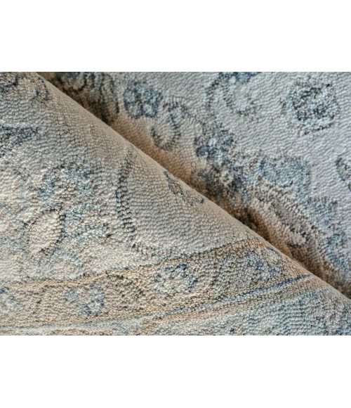 Exquisite Rugs Marietta Oushak Ivory/Light Blue 68789X12 9ft.X12ft. Rect. Rug